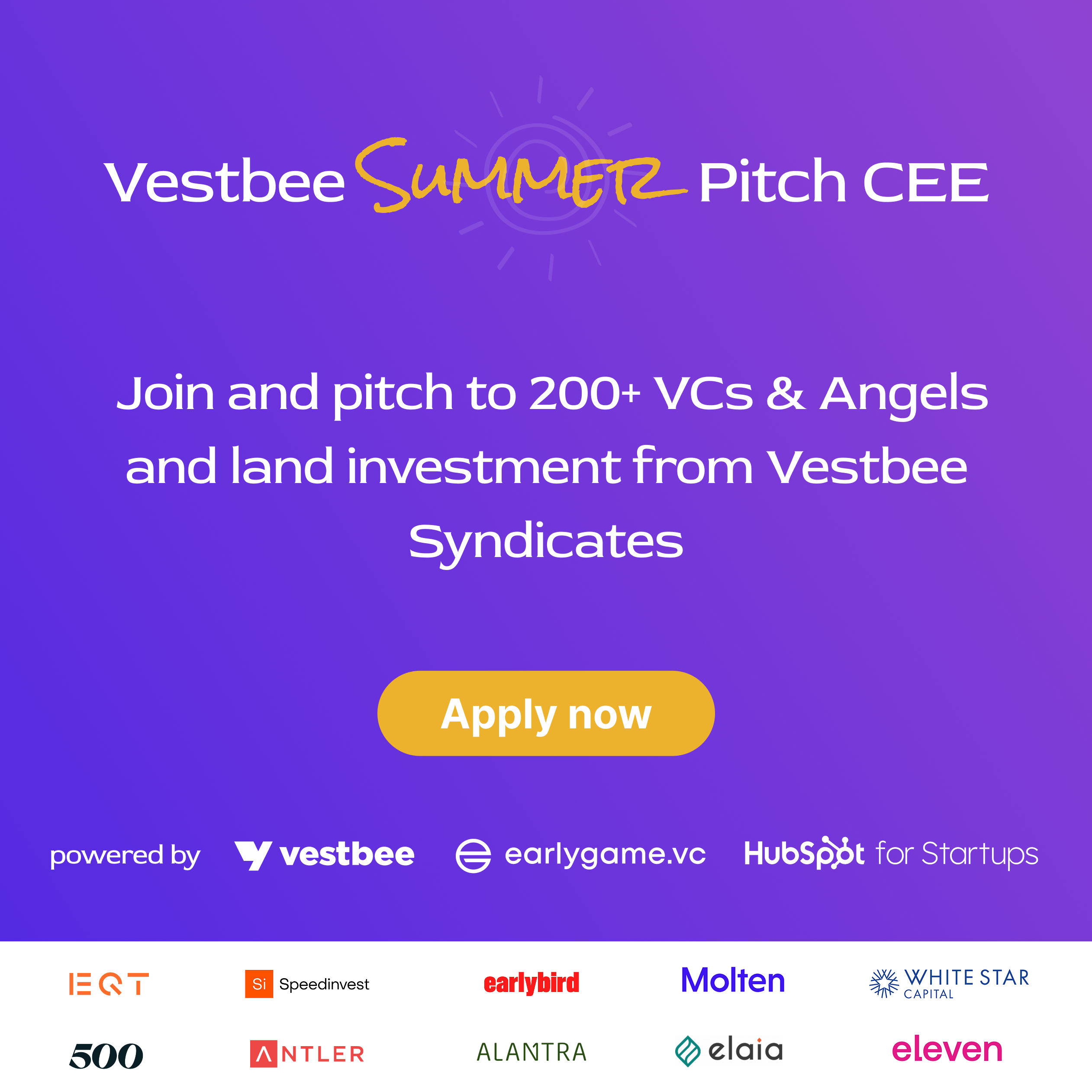 Vestbee's Summer Pitch CEE се завръща, за да свърже най-добрите регионални компании с най-добрите глобални VC
