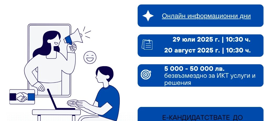 Oнлайн информационен ден по процедурата за дигитализация на фирмите по ПКИП